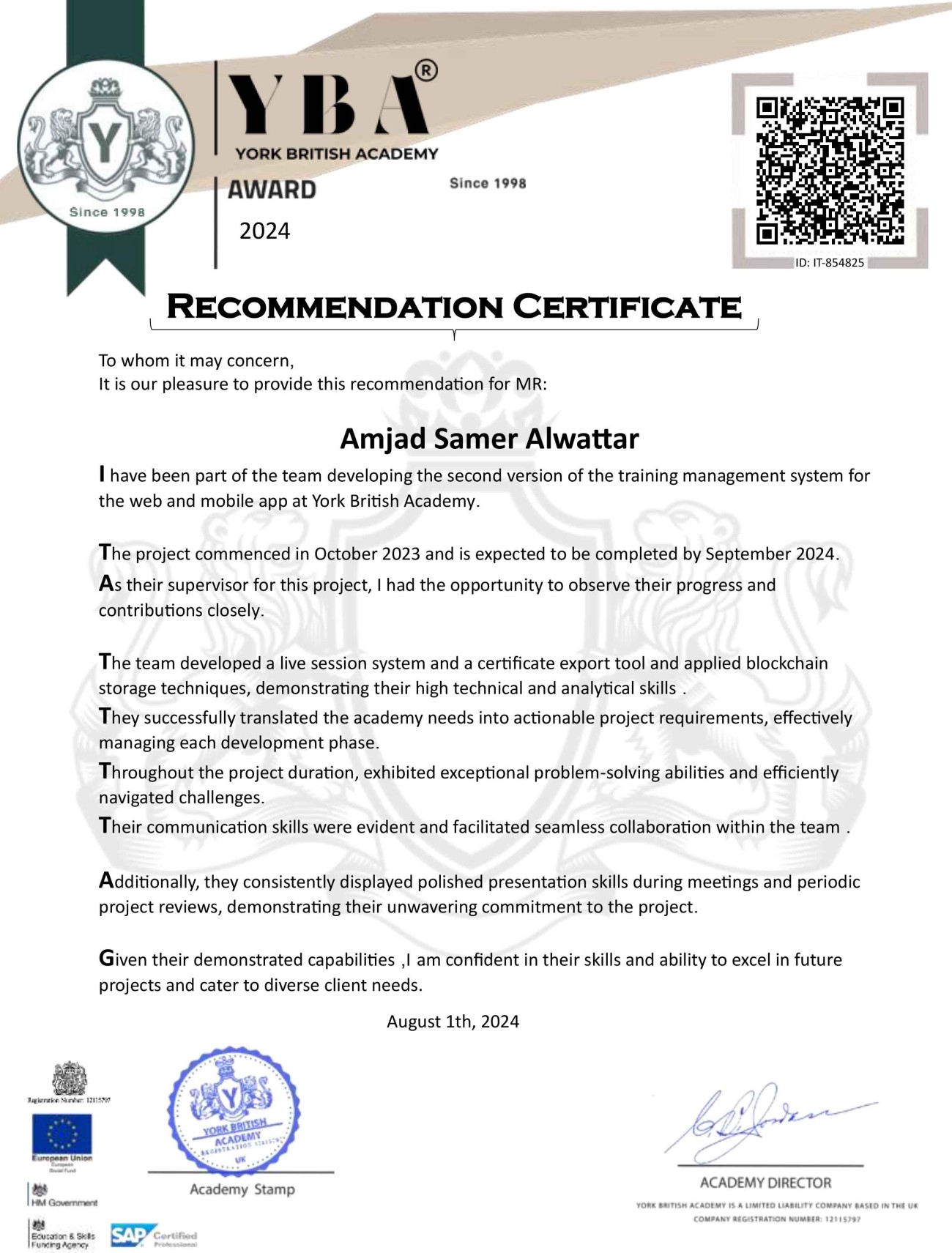 Certificate Image