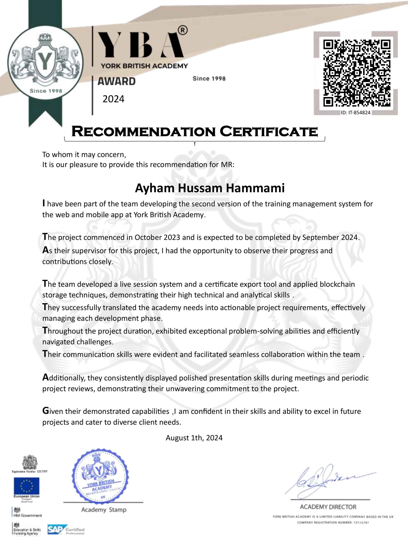 Certificate Image